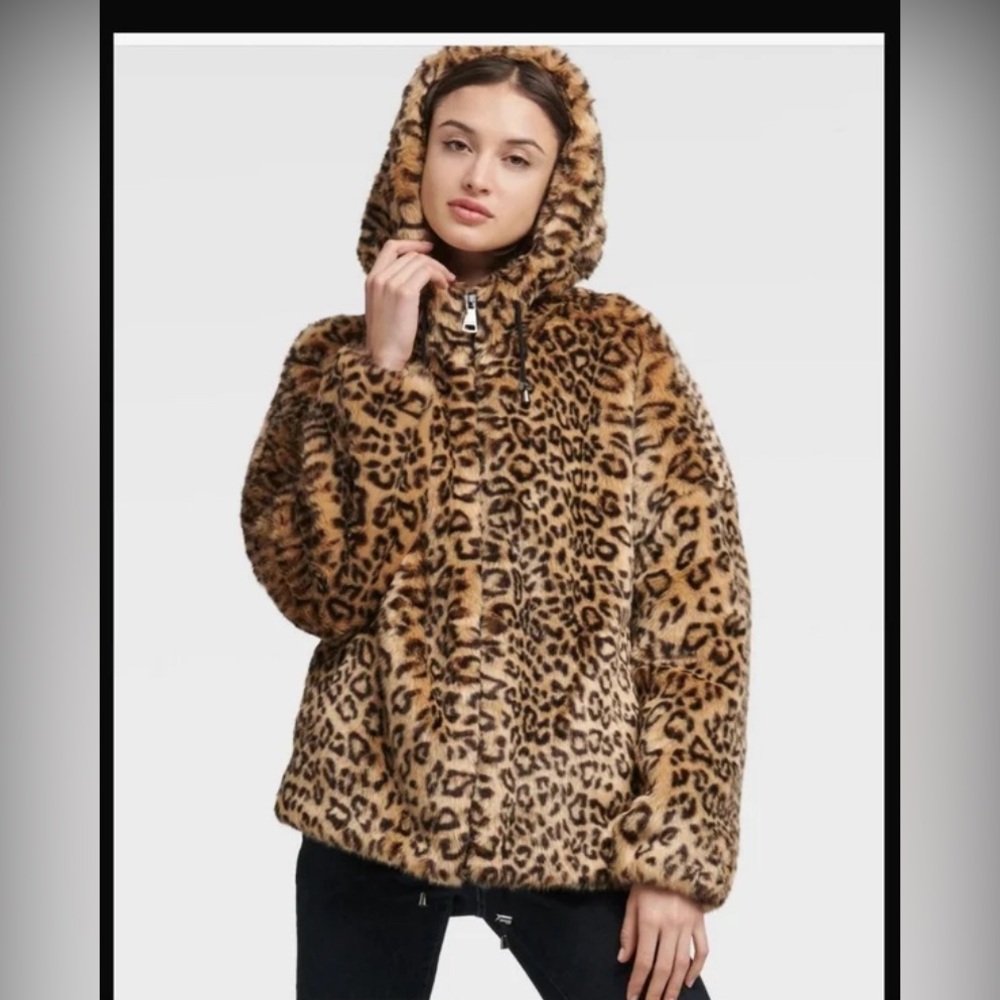 DKNY Faux Fur Jacket